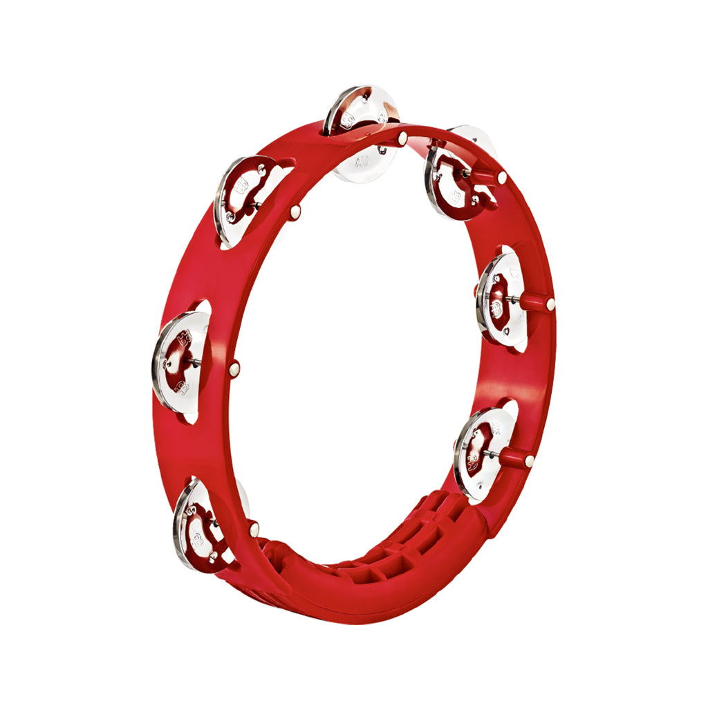 MEINL Percussion HTT8R 8inch Headliner Tour Tambourine, One Row, Red, Stainless Steel Jingles