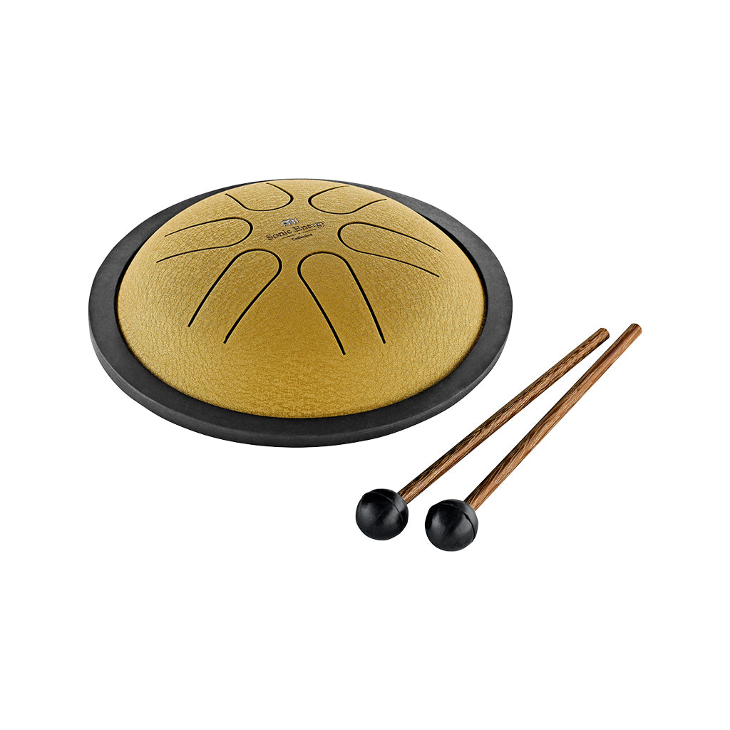 MEINL Sonic Energy MSTD3G 5-1/2inch Mini Steel Tongue Drum, B Major, Gold