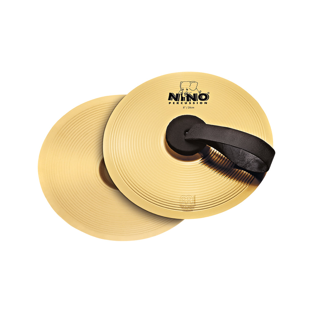 NINO Percussion NINO-BR20 8inch Cymbals, Brass, Pair – Swee Lee
