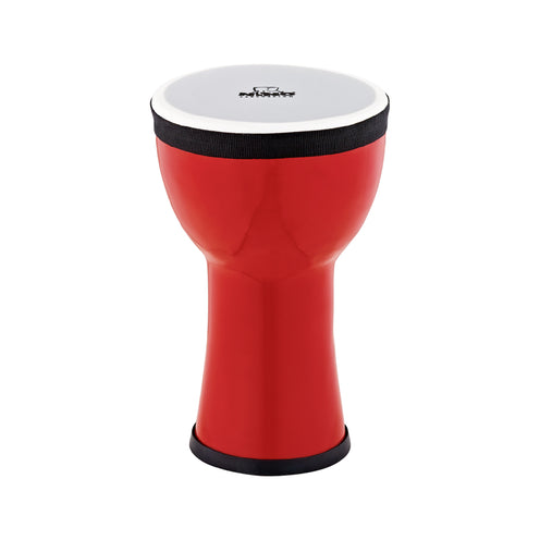 NINO Percussion NINO-EMDJ-FE 6inch Elements Mini Djembe, Plastic Head, Fire Engine