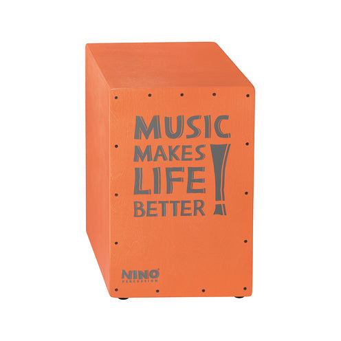 NINO Percussion NINO952SA 17-3/4Inch Tall, Birch Cajon, Salmon