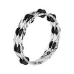 MEINL Percussion TA2BK-WHM Traditional Wood Tambourine, 2 Row, White Marble, Black Plated Jingles