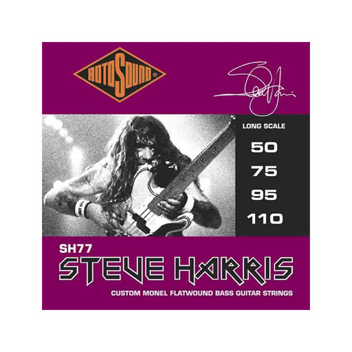 Rotosound SH77 Steve Harris Signature Monel Flat Wound Bass Guitar Strings Set, 50-110