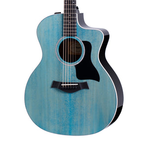 Taylor 214ce Deluxe Grand Auditorium Acoustic Guitar, Trans Blue Top