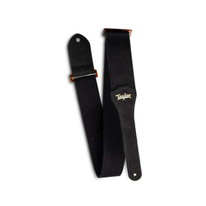 Taylor GS 2" Mini Guitar Strap, Black Cotton