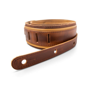 Taylor Nouveau Leather Guitar Strap, Med Brown