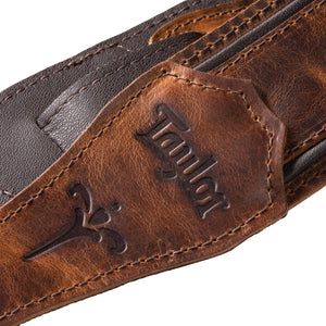 Taylor Fountain 2.5Inch Leather Guitar Strap, Weathered Brown