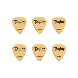 Taylor Premium DarkTone Ivory 351 Guitar Picks, 0.96mm, 6-Pack