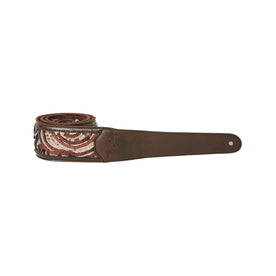 Taylor Vegan Leather Guitar Strap, Chocolate Brown Sequin, 2.25inch