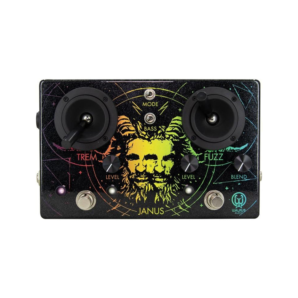 Walrus Audio Ltd Ed Janus Fuzz & Tremolo w/ Joystick Control Guitar Effects Pedal, Black/Rainbow